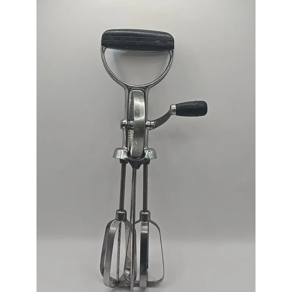 VINTAGE STAINLESS STEEL HAND MIXER‎ /EGG BEATER OBESTO MIXER